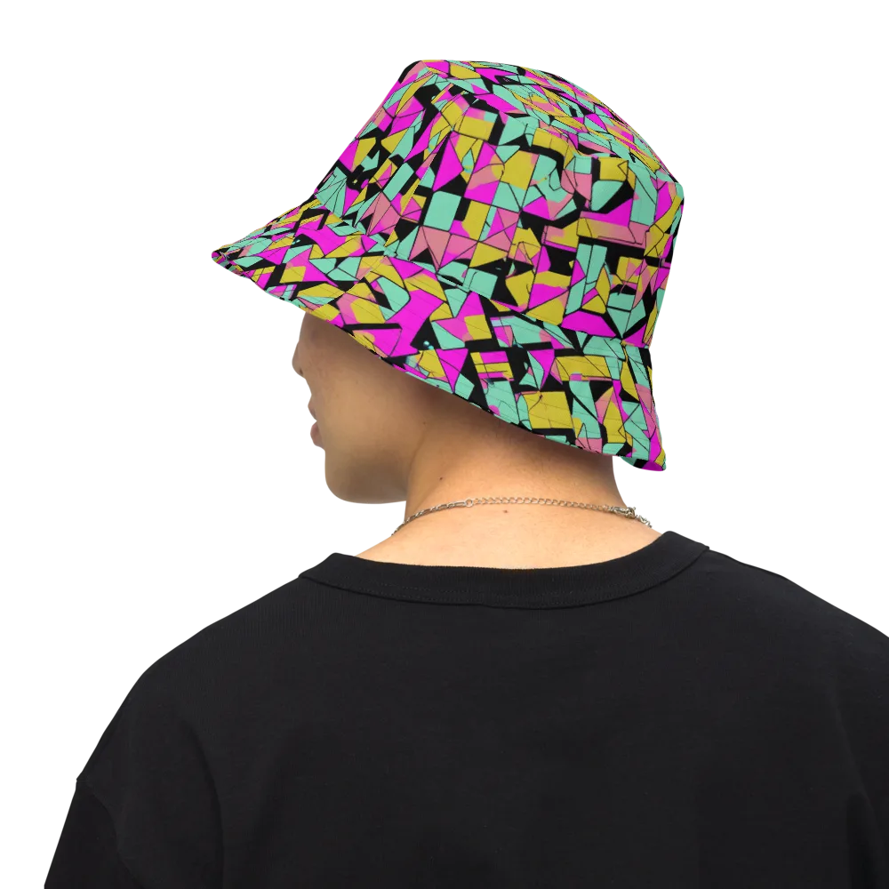 Prism Riot on Reversible Bucket Hat — Back Inside
