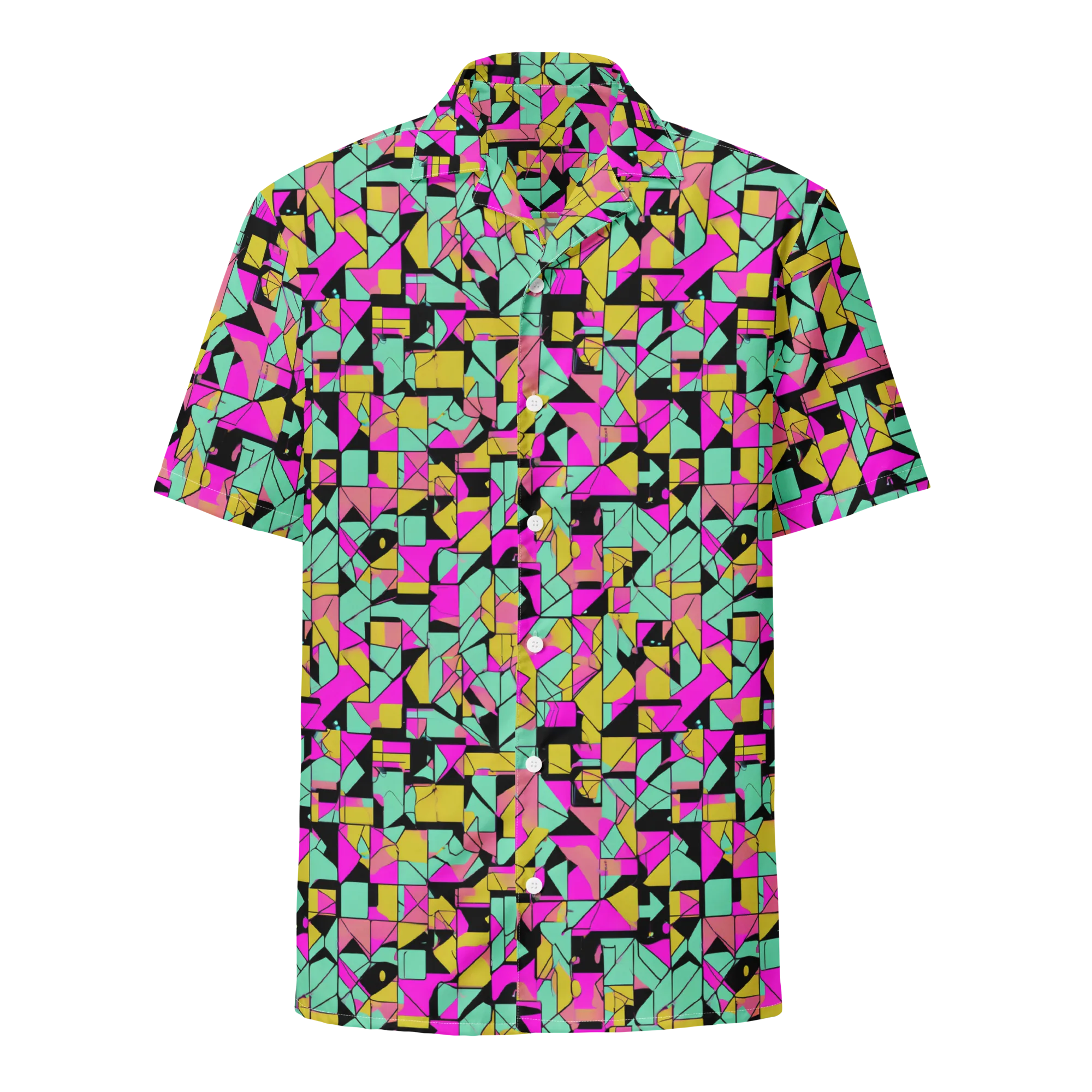 Prism Riot on Button Shirt — Front