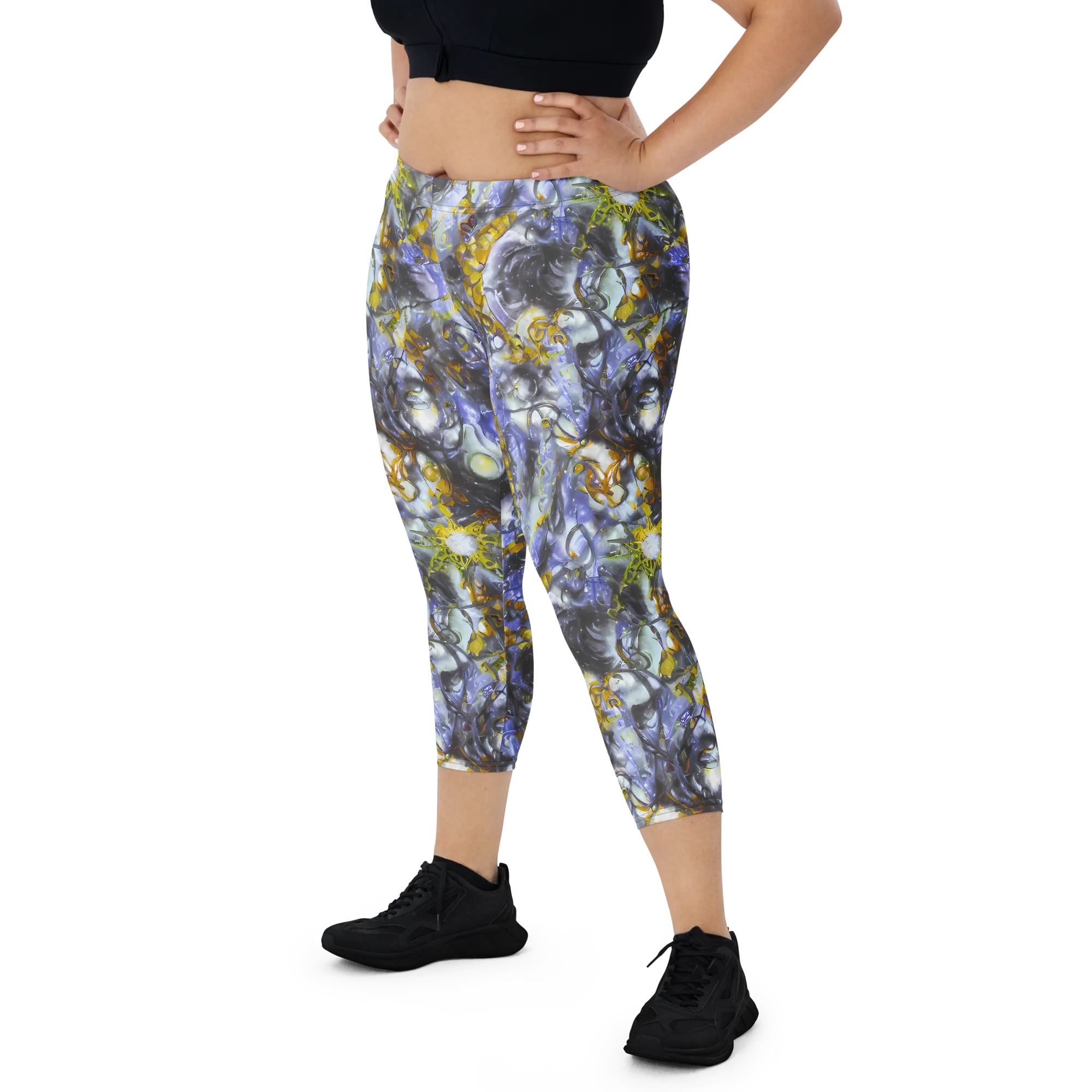 Auric Eclipse on Capri Leggings — Front