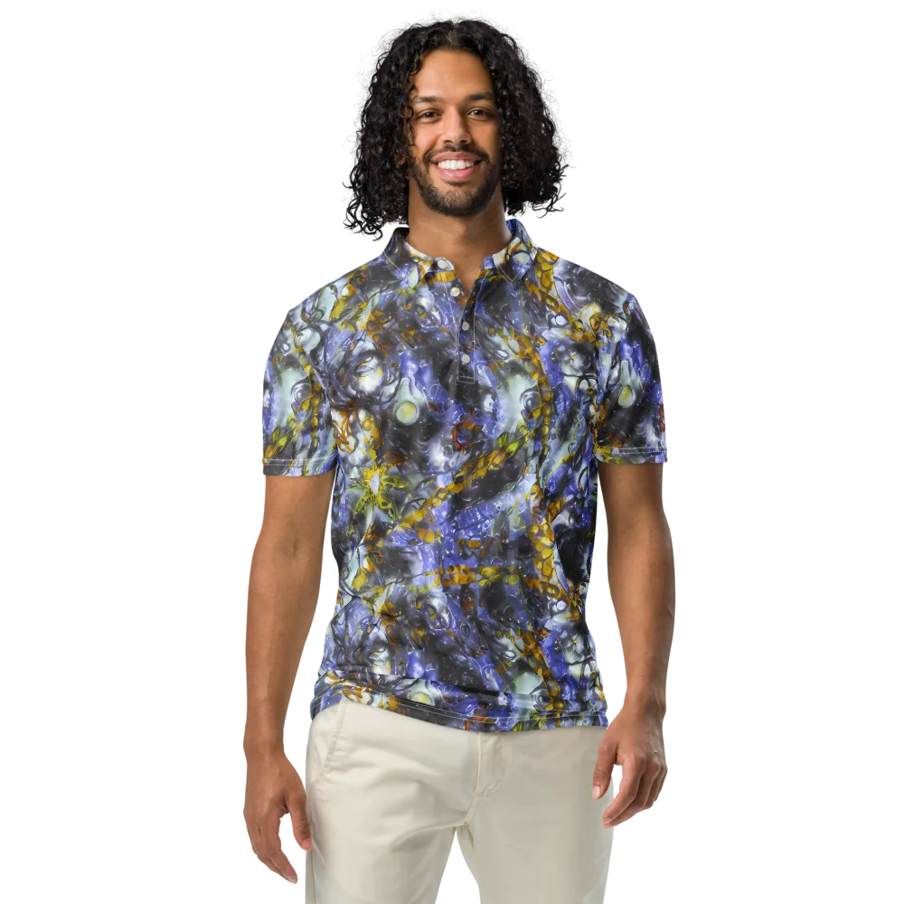 Auric Eclipse on Men's Slim Fit Polo Shirt — Front