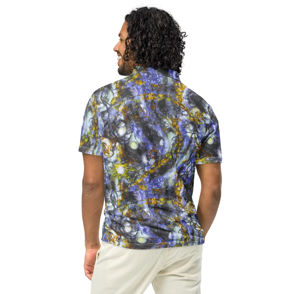 Auric Eclipse on Men's Slim Fit Polo Shirt — Back