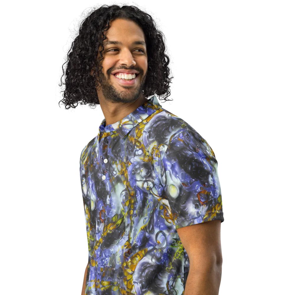 Auric Eclipse on Men's Slim Fit Polo Shirt — Left Front