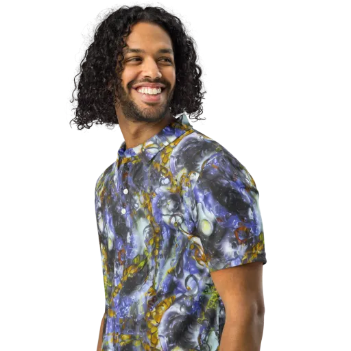 Auric Eclipse on a Men's Slim Fit Polo Shirt