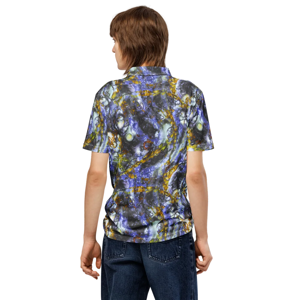Auric Eclipse on Men's Slim Fit Polo Shirt — Back