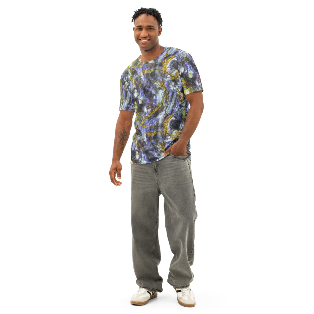 Auric Eclipse on Men's Cotton Crew Neck T-Shirt — Front