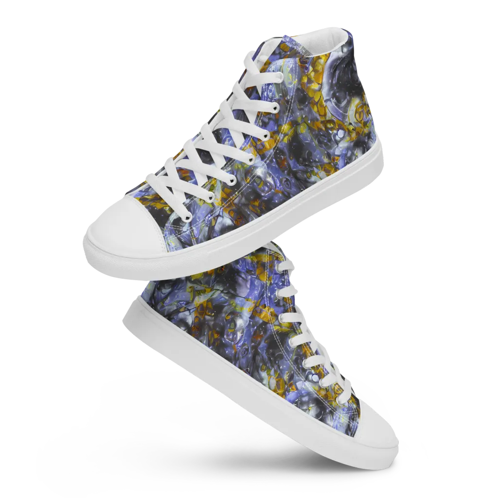 Auric Eclipse on Men's High Top Canvas Shoes — Front
