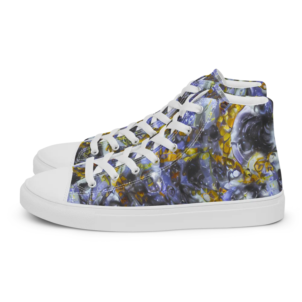 Auric Eclipse on Women's High Top Canvas Shoes — Left