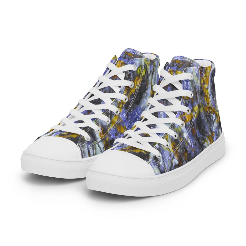 Auric Eclipse on Women's High Top Canvas Shoes — Left Front