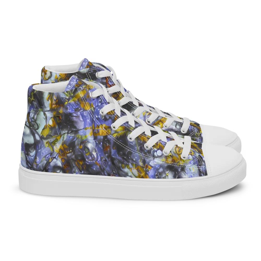 Auric Eclipse on Women's High Top Canvas Shoes — Right