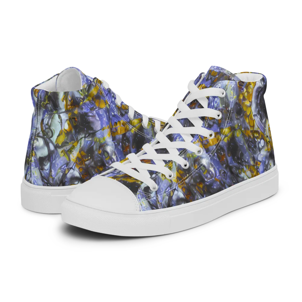 Auric Eclipse on Women's High Top Canvas Shoes — Left