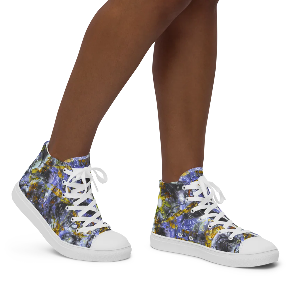 Auric Eclipse on Women's High Top Canvas Shoes — Right