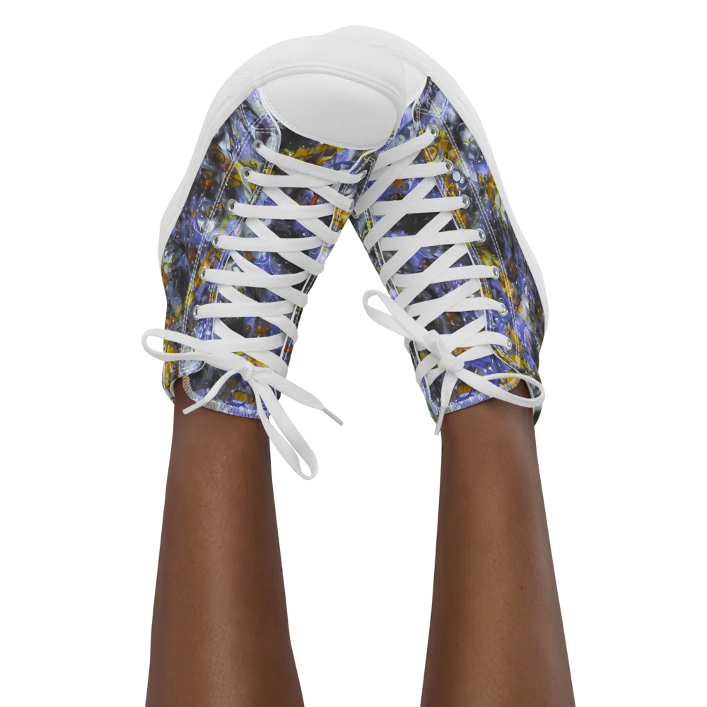 Auric Eclipse on Women's High Top Canvas Shoes — Front