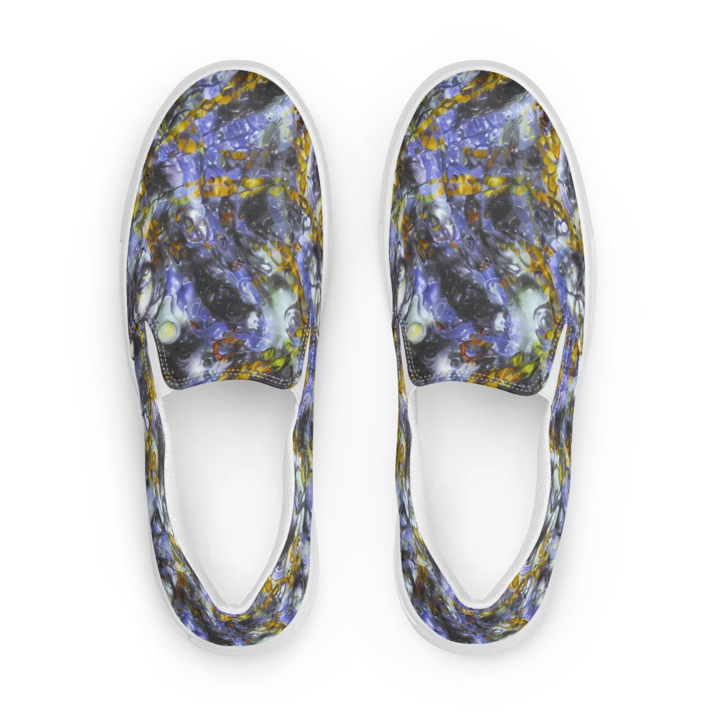 Auric Eclipse on Men's Slip-On Canvas Shoes — Front