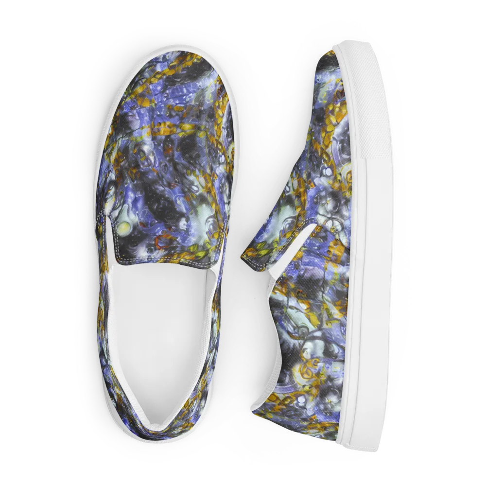 Auric Eclipse on Men's Slip-On Canvas Shoes — Front