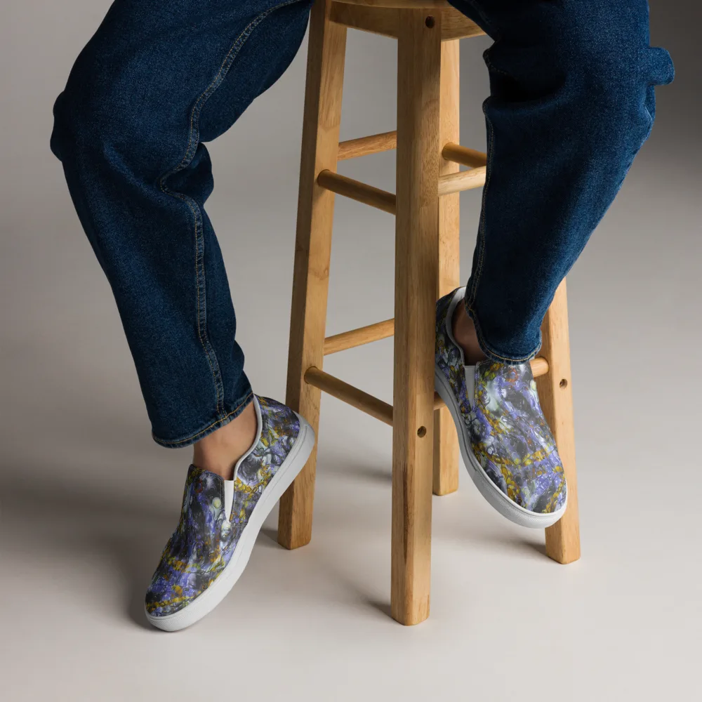 Auric Eclipse on Men's Slip-On Canvas Shoes — Front