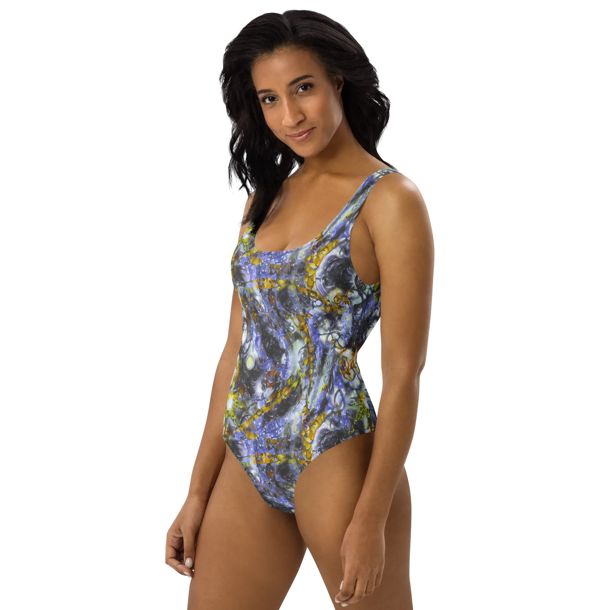 Auric Eclipse on One-Piece Swimsuit — Left