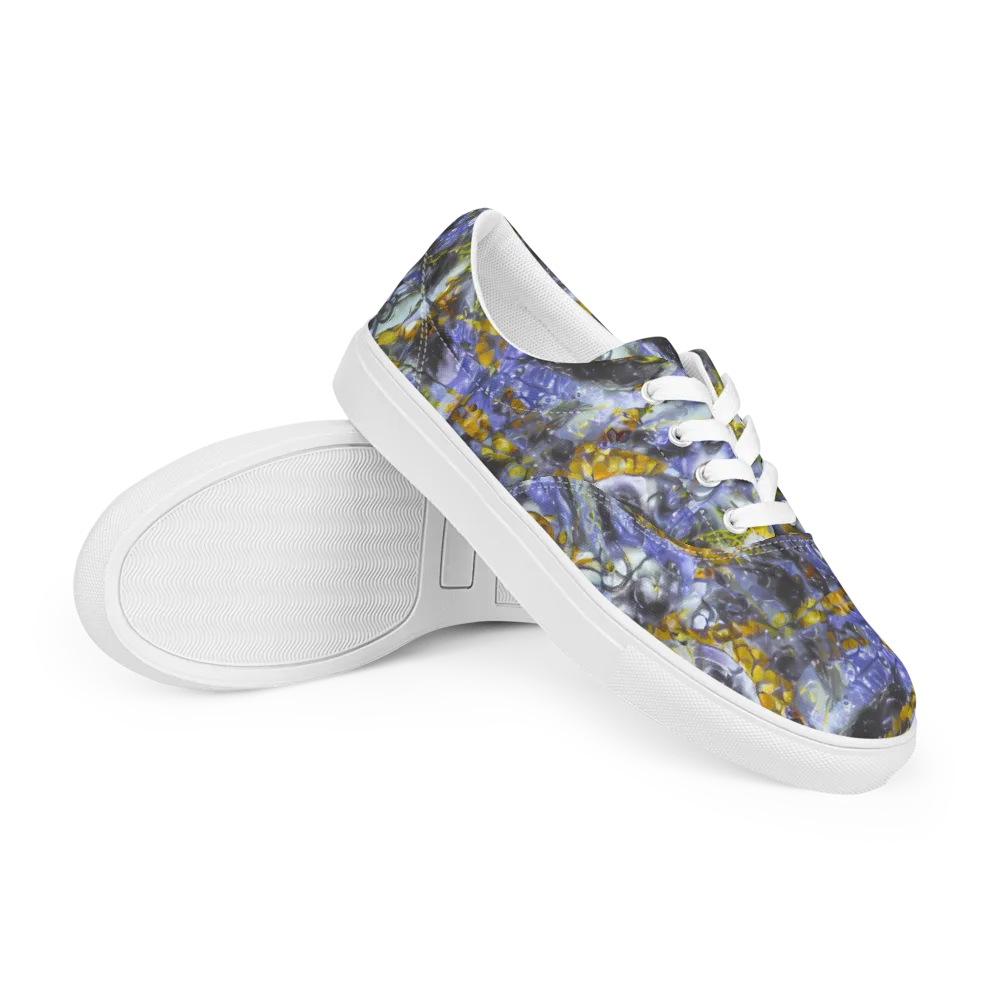 Auric Eclipse on Men's Lace-Up Canvas Shoes — Right Front