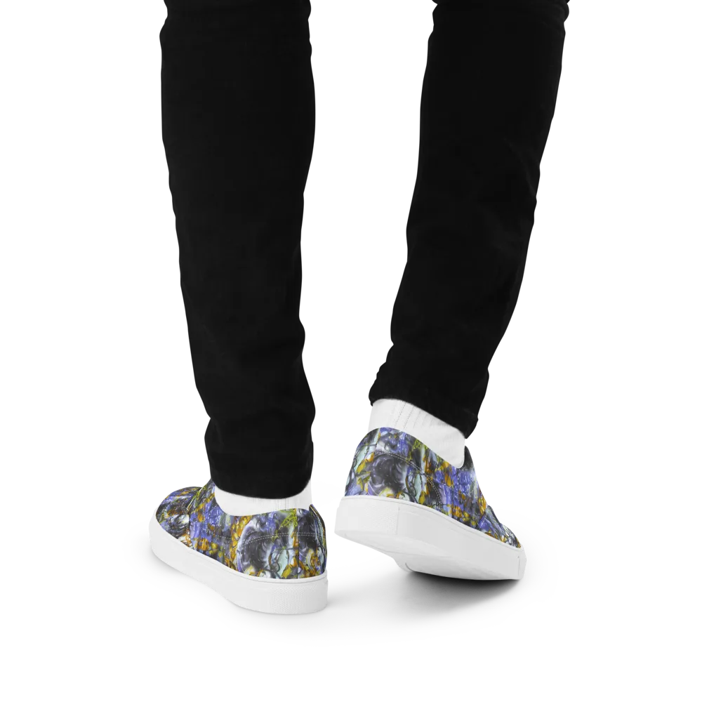 Auric Eclipse on Men's Lace-Up Canvas Shoes — Back