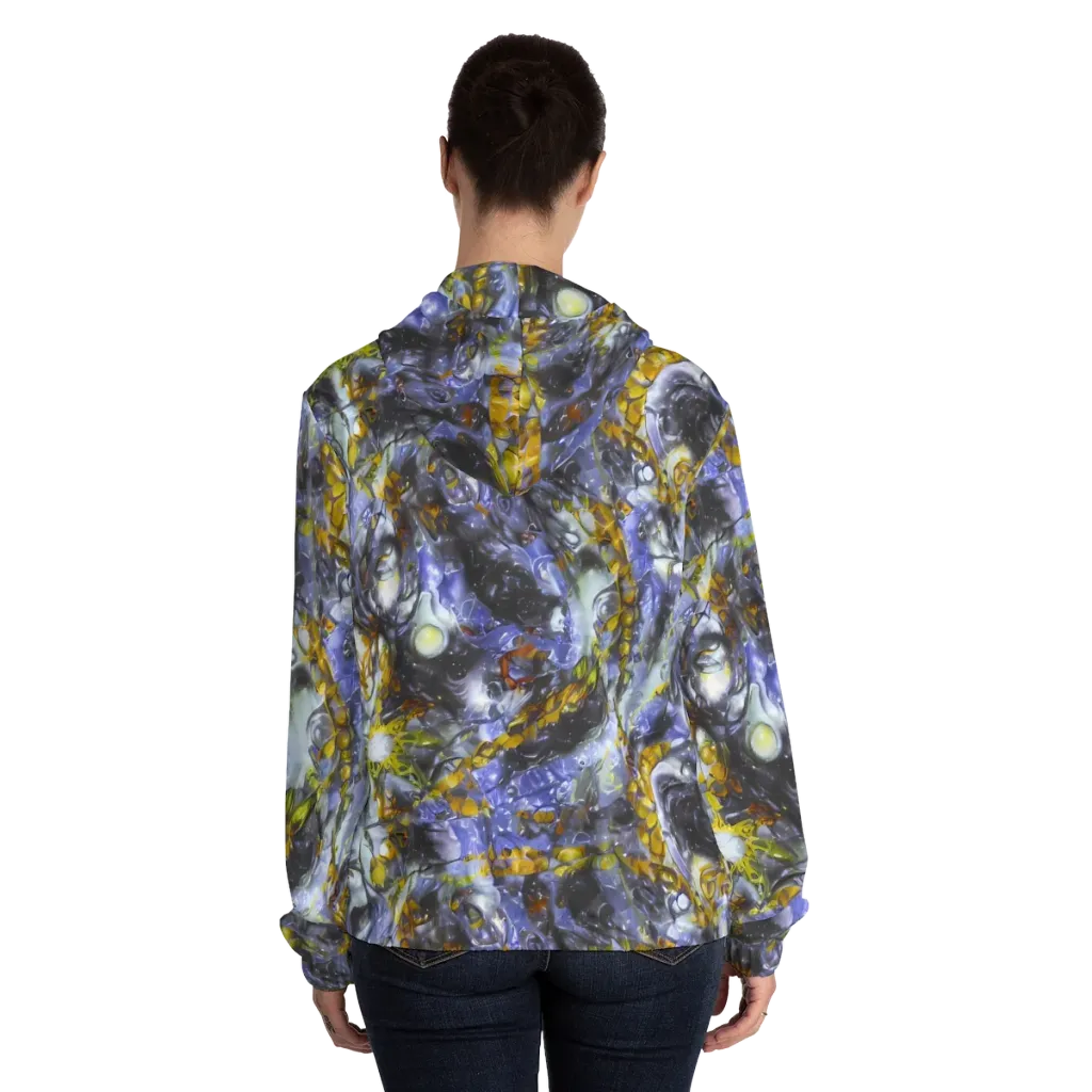 Auric Eclipse on Women's Full-Zip Hoodie — Back On Person