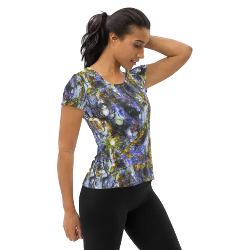 Auric Eclipse on a Women's Athletic T-Shirt