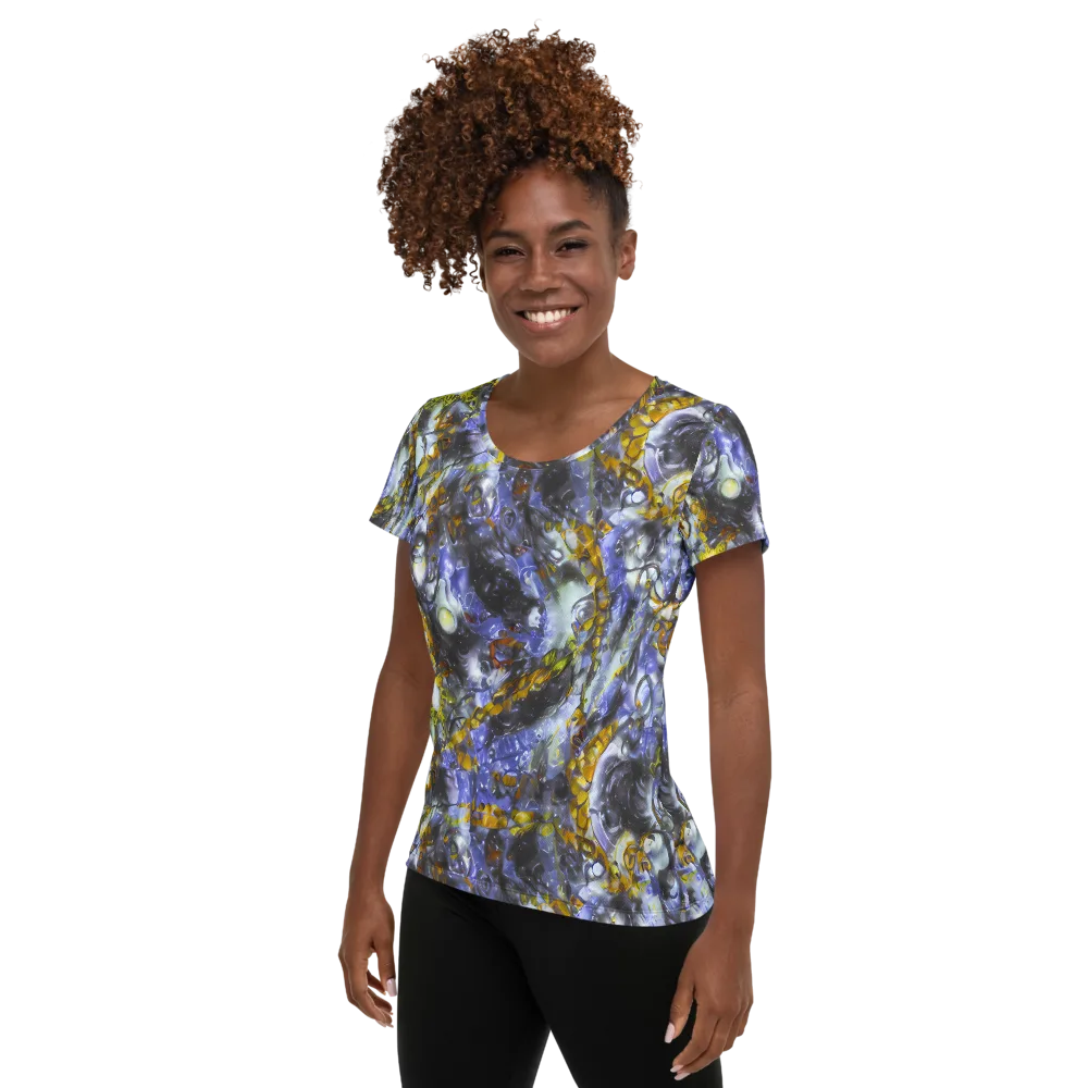 Auric Eclipse on Women's Athletic T-Shirt — Left