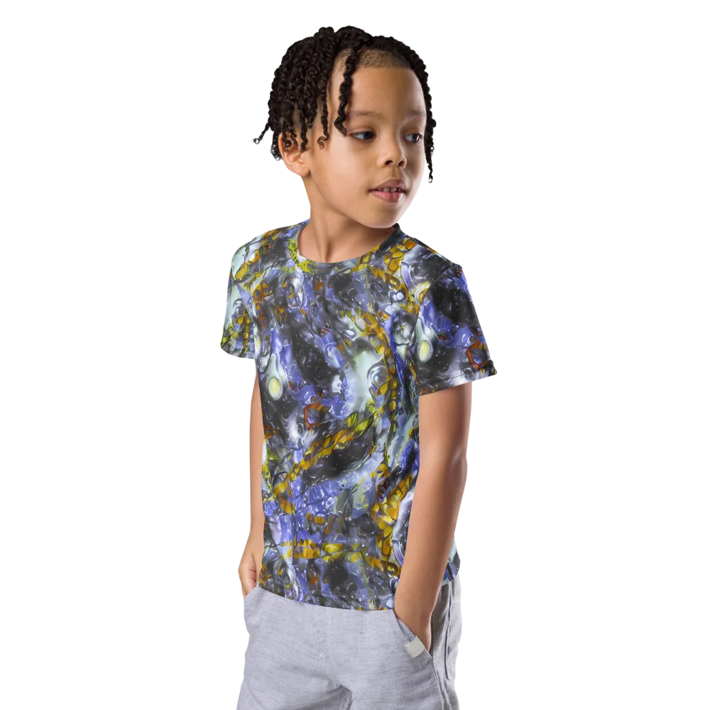 Auric Eclipse on Kids Crew Neck T-Shirt — Left Front
