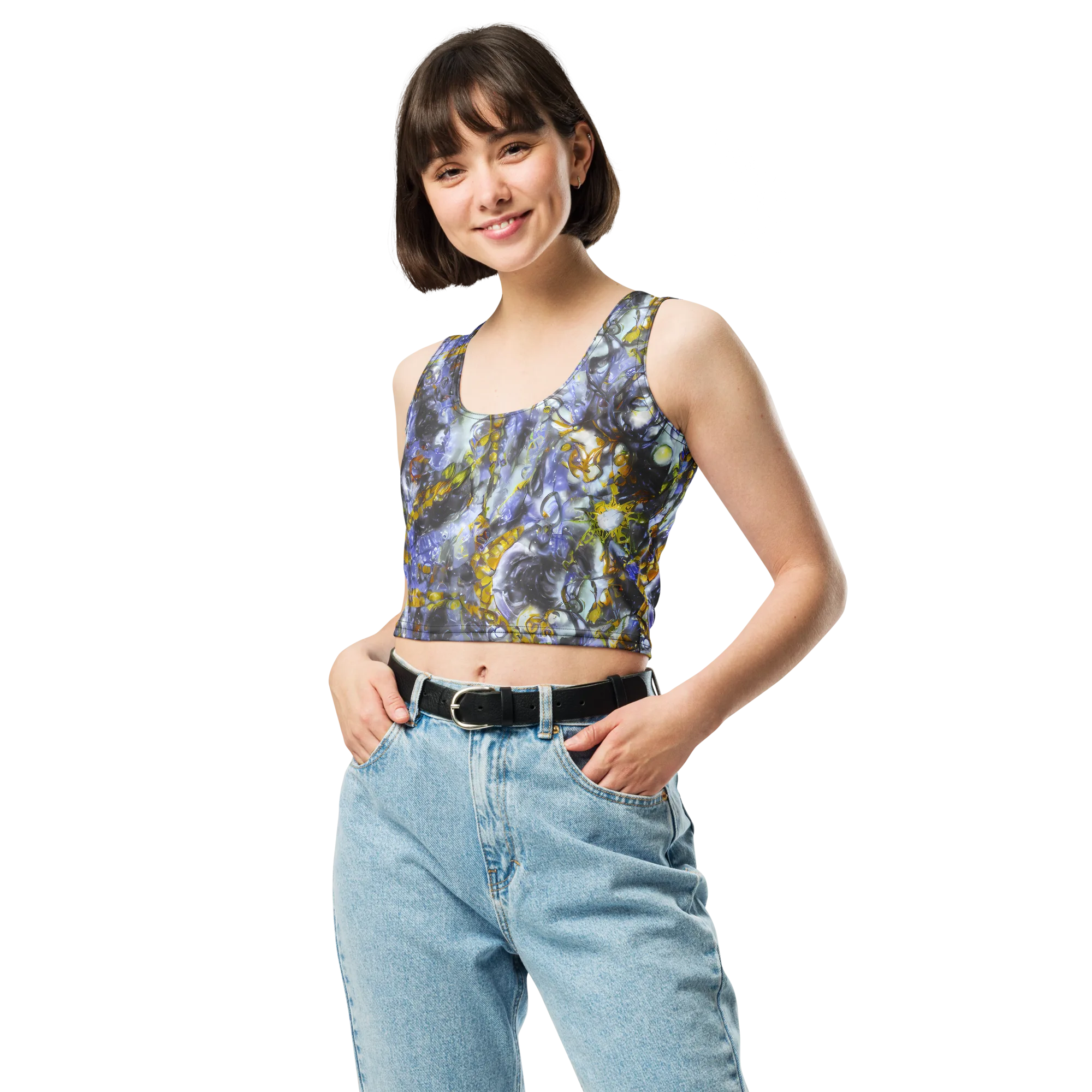 Auric Eclipse on Crop Top — Front