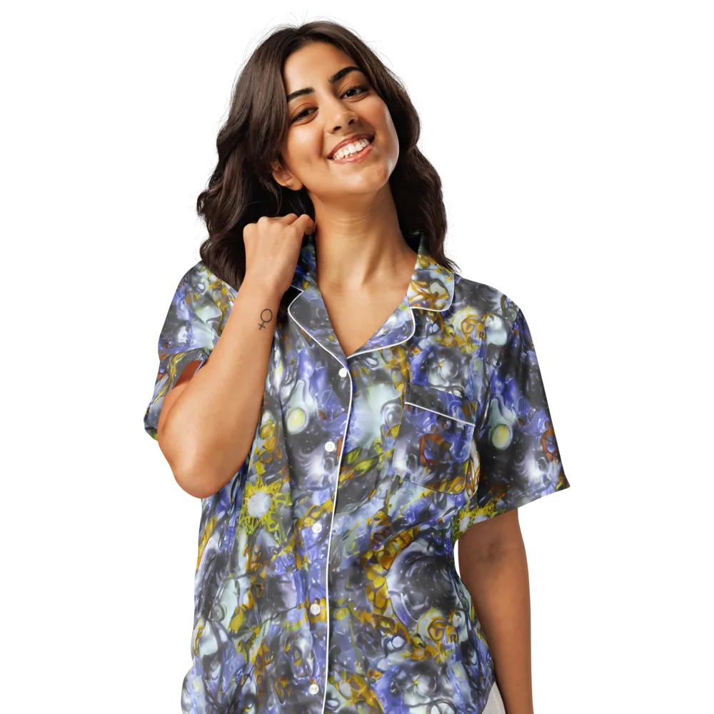 Auric Eclipse on Women's Short Sleeve Pajama Top — Front