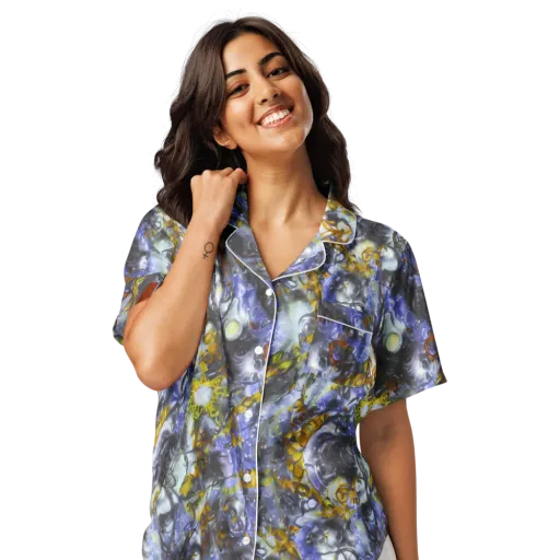 Auric Eclipse on a Women's Short Sleeve Pajama Top