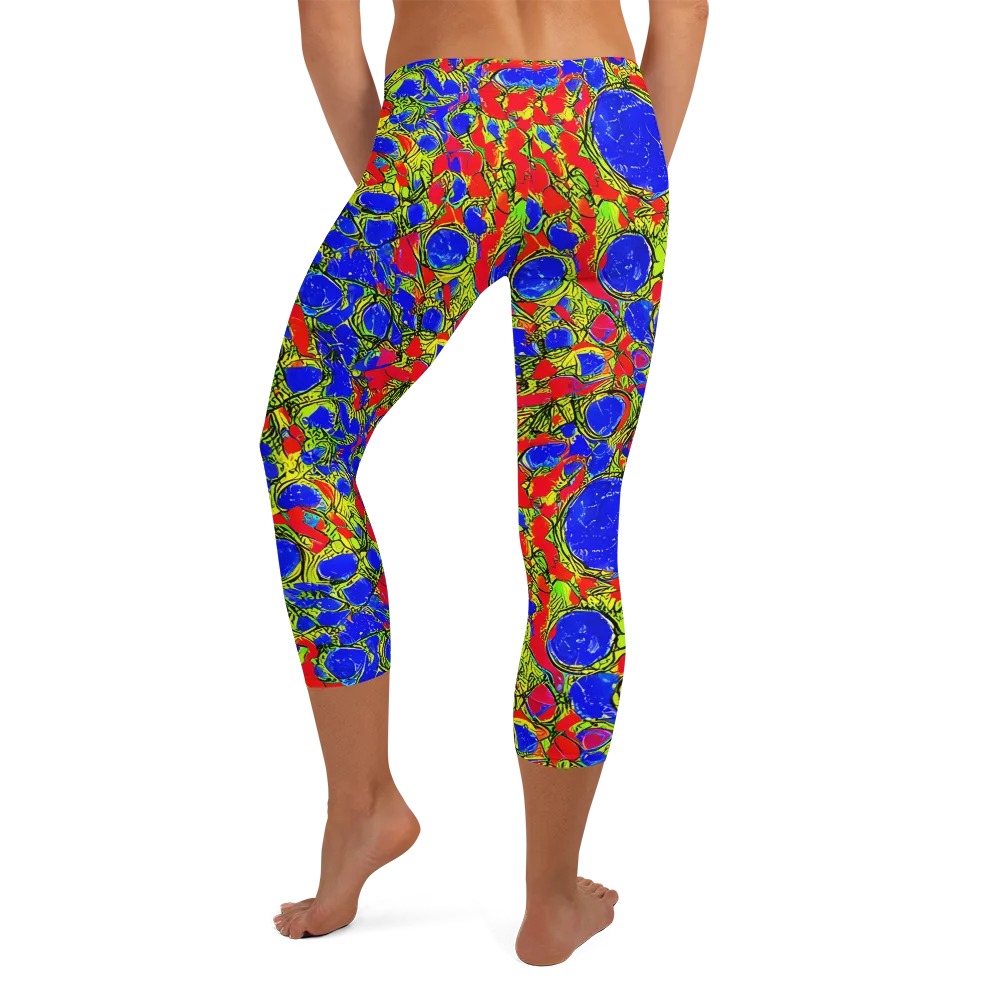 Electric Berry on Capri Leggings — Back