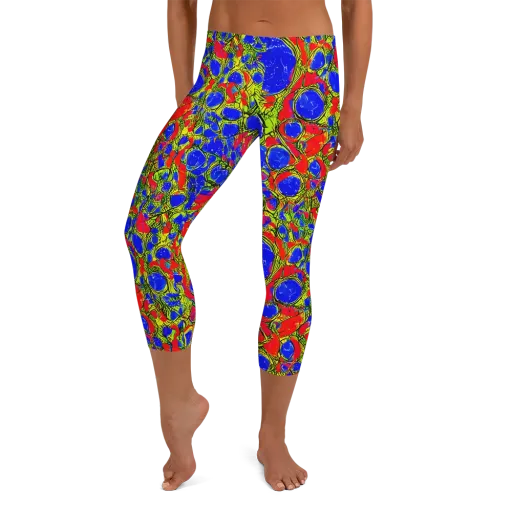 Electric Berry on a Capri Leggings