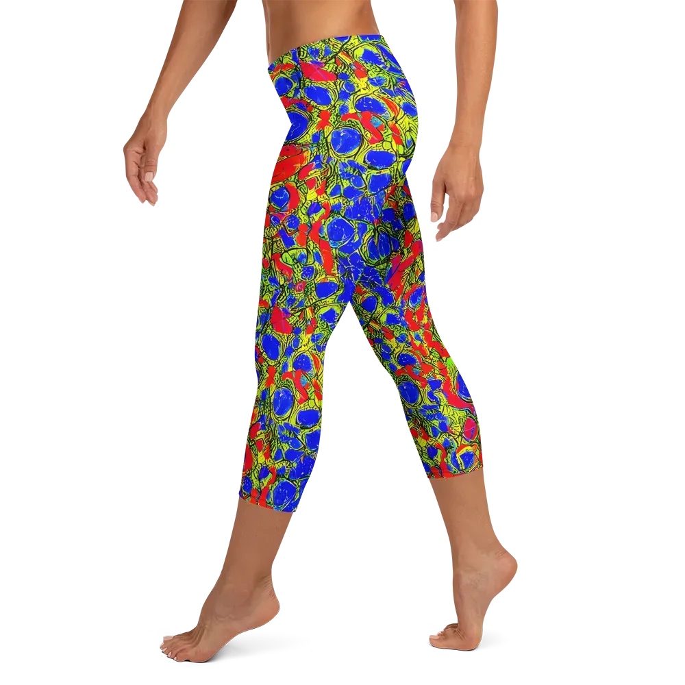 Electric Berry on Capri Leggings — Left