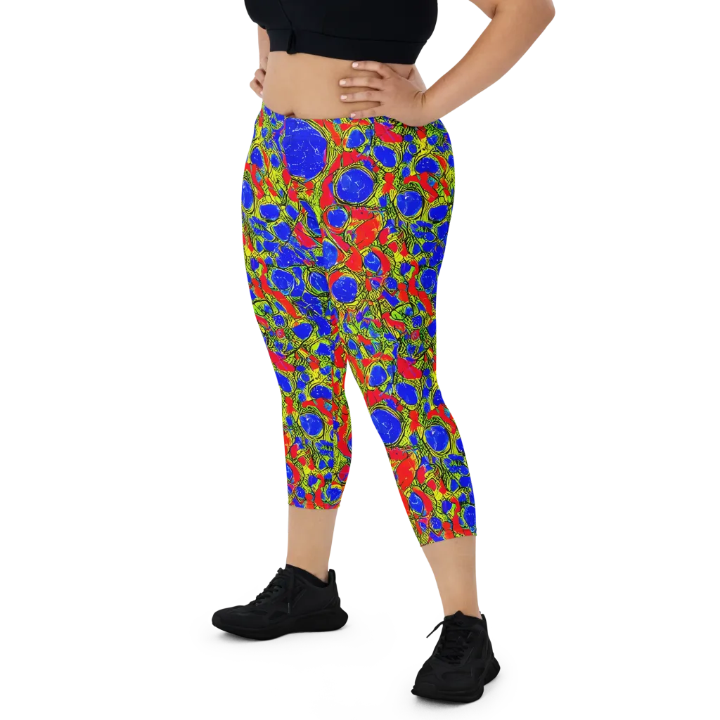 Electric Berry on Capri Leggings — Front