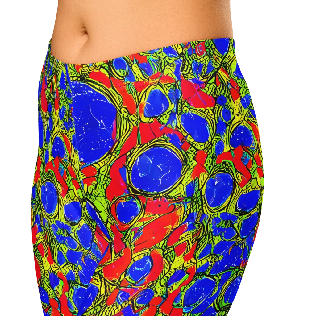 Electric Berry on Capri Leggings — Zoomed-in