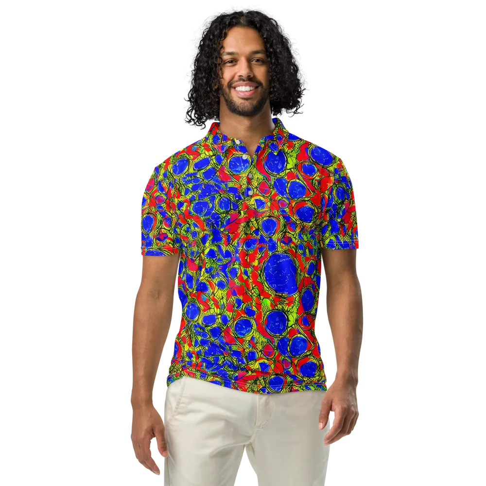 Electric Berry on Men's Slim Fit Polo Shirt — Front