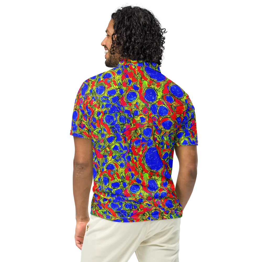 Electric Berry on Men's Slim Fit Polo Shirt — Back