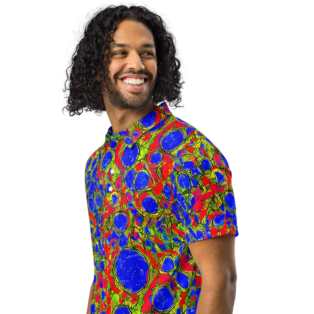 Electric Berry on Men's Slim Fit Polo Shirt — Left Front
