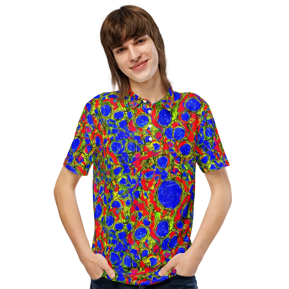 Electric Berry on Men's Slim Fit Polo Shirt — Front