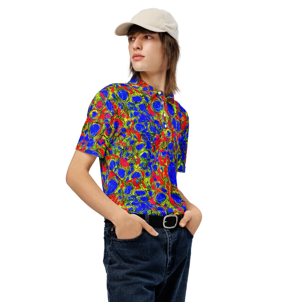 Electric Berry on Men's Slim Fit Polo Shirt — Right Front