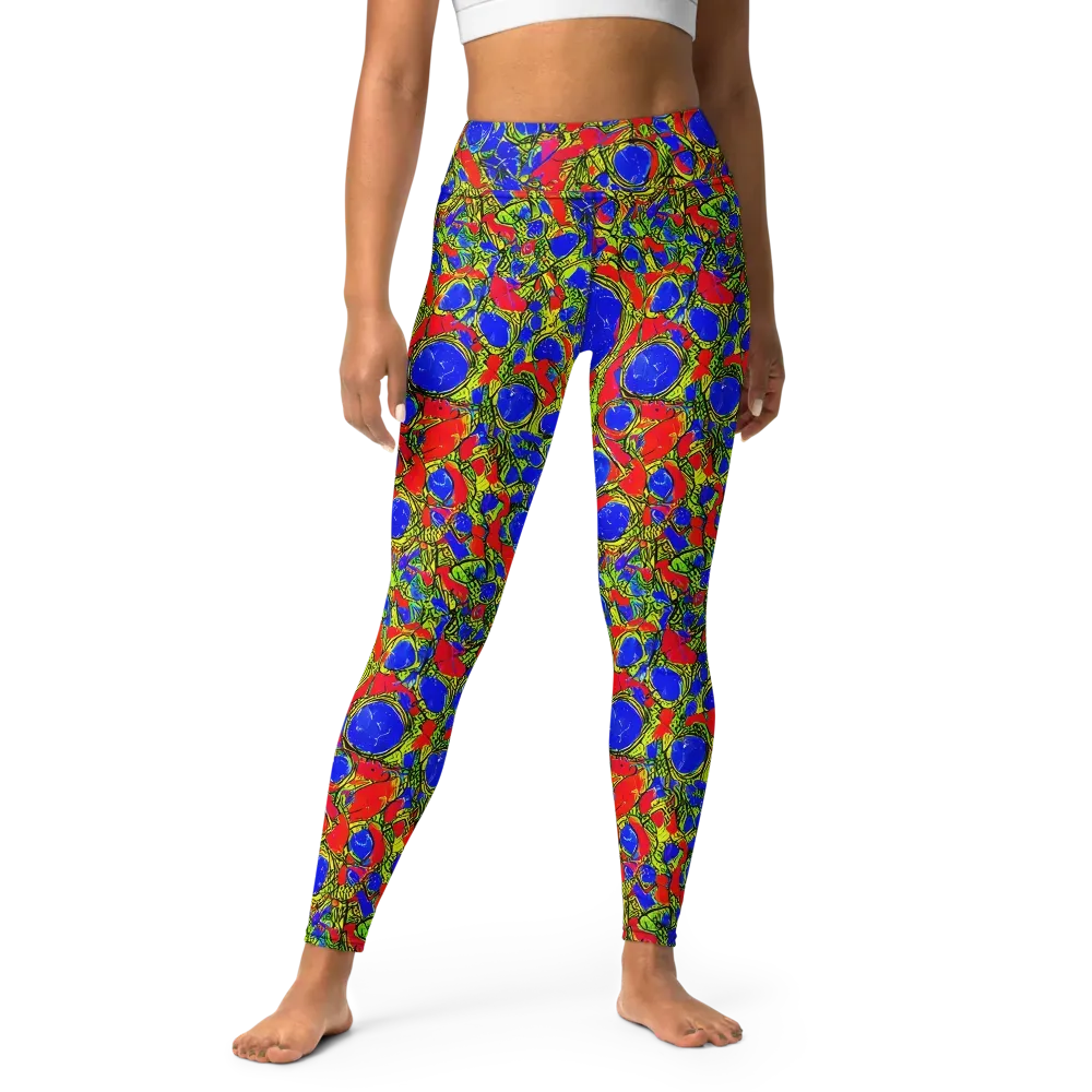 Electric Berry on Yoga Leggings — Front