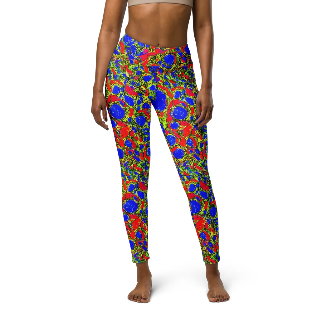 Electric Berry on Yoga Leggings — Front