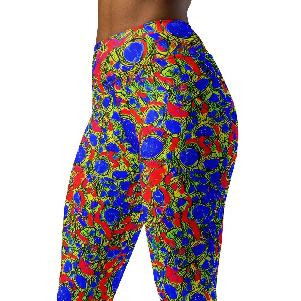 Electric Berry on Yoga Leggings — Left Front