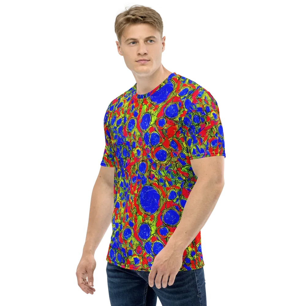 Electric Berry on Men's Crew Neck T-Shirt — Left