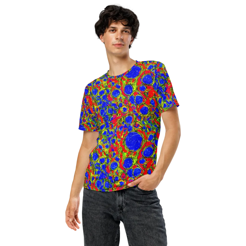 Electric Berry on Men's Crew Neck T-Shirt — Front