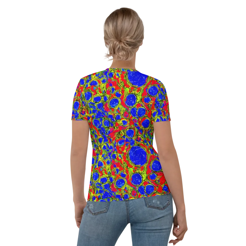 Electric Berry on Women's Crew Neck T-Shirt — Back