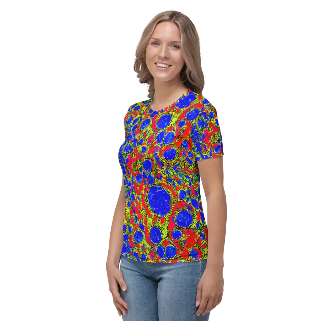 Electric Berry on Women's Crew Neck T-Shirt — Left