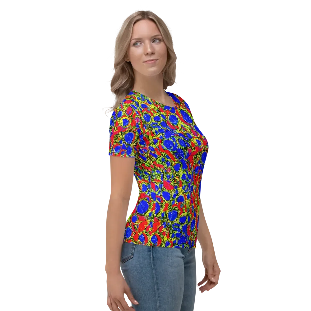 Electric Berry on Women's Crew Neck T-Shirt — Right