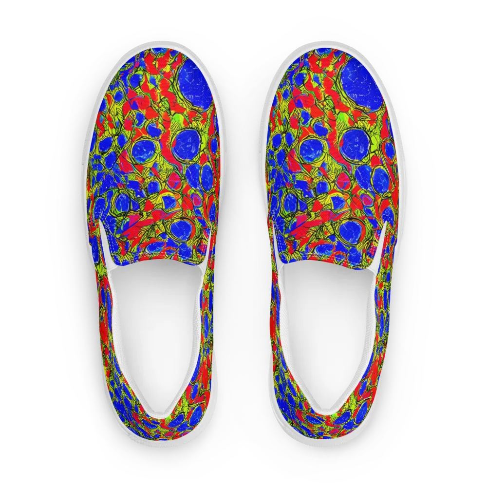Electric Berry on Men's Slip-On Canvas Shoes — Front