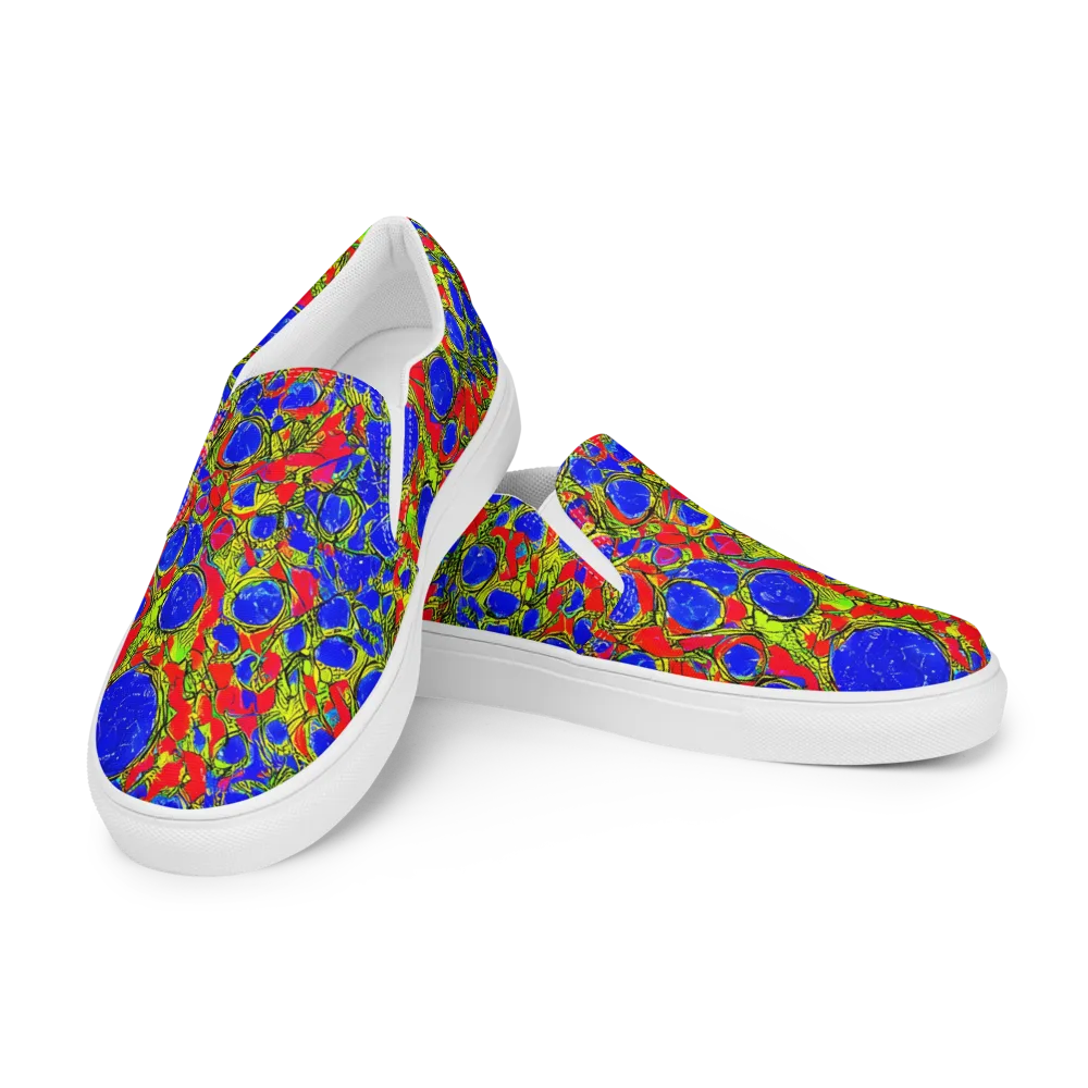 Electric Berry on Men's Slip-On Canvas Shoes — Left Front