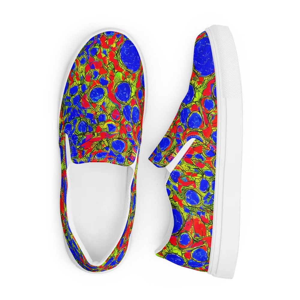 Electric Berry on Men's Slip-On Canvas Shoes — Front